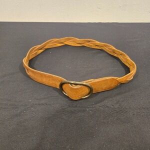 Vintage Leather Handmade Braided Belt